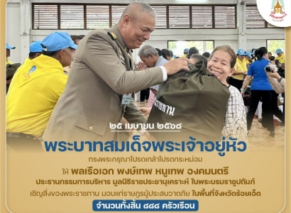 <strong>อ่านเพิ่มเติมเกี่ยวกับ</strong><br>พระบาทสมเด็จพระเจ้าอยู่หัว ทรงพระกรุณาโปรดเกล้าโปรดกระหม่อมให้ พลเรือเอก พงษ์เทพ หนูเทพ องคมนตรี ประธานกรรมการบริหาร มูลนิธิราชประชานุเคราะห์ฯ เชิญสิ่งของพระราชทานมอบแก่ราษฎรผู้ประสบวาตภัย ในพื้นที่จ.ร้อยเอ็ด พระบาทสมเด็จพระเจ้าอยู่หัว ทรงพระกรุณาโปรดเกล้าโปรดกระหม่อมให้ พลเรือเอก พงษ์เทพ หนูเทพ องคมนตรี ประธานกรรมการบริหาร มูลนิธิราชประชานุเคราะห์ฯ เชิญสิ่งของพระราชทานมอบแก่ราษฎรผู้ประสบวาตภัย ในพื้นที่จ.ร้อยเอ็ด